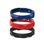 James International Anti-Static Bracelet for Men and Women, Sports Infrared Negative Ions Wristband, Ion Balance Energy (3 PCs) (Multi Color)