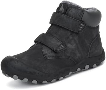 Mishansha Kids Winter Hiking Boots Water Resistant Black Little Kid 13