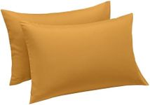 Aspire Homeware Pillow Cases 2 Pack – 100% Brushed Microfiber Ochre Pillowcases Super Soft Envelope Closure Pillow Cover (50x75cm)