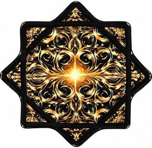 Lnseo Flow Star Beginner to Pro Spinning Cloth Flow Toy – Colorful Juggling Prop, 24.4 Inch 300 Grams, Flow Star Style (Golden Paisley Pattern)