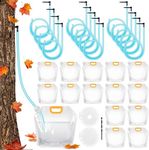 15 Sets Maple Syrup Tapping Kit, Include Maple Syrup Taps, 5L MapleSyrup Bags（Perforated & Non-perforated Two Types of Lids）, 33Ft Tubing, Drill Bit, Maple Tree Tapping Kit for Experts or Beginners