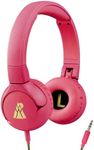 POGS kids headphones | The Elephant | Foldable and robust headphones for kids from 3 years with volume control, microphone, volume limiter 85 dB | Music-sharing function | 1m 3,5mm (pink wired)