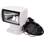 Boat Spotlight,100W 360° Rotate Remote Control Spot Light,Marine Portable Halogen Search Light, 12V Boat Spotlight with Remote 2500LM Remote Control Searchlight Spotlight Waterproof IP67