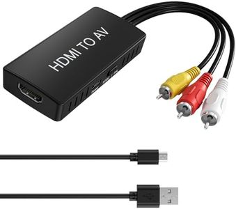 HDMI to RCA Converter, HDMI to AV Adapter for Old TV, HDMI RCA Composite Video Converter Supports PAL/NTSC for TV Stick, Roku, Android TV Box, DVD