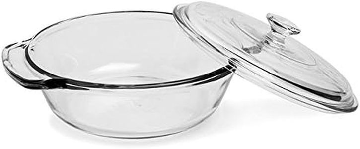 Anchor Hocking 2 Quart Round Glass Casserole Baking Dish, Medium