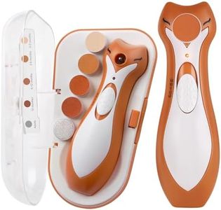 haakaa Baby Nail Trimmer Electric with Filling Pads, Clever Fox Nail Care Set for Comfortable Grip, Baby Nail Clippers for Newborn/Infants/Adults, Pressure-Activated System & Portable Case