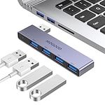 USB Hub for Laptop,MOGOOD USB Hub 3.0 USB Splitter Ultra-Slim Data USB Hub [Charging Not Supported] Multi USB Port Expander USB Adapter Station for Laptop,Windows PC,Mac,Printer,Flash Drive,Mobile HDD