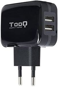 TooQ TQWC-1S02 - Chargeur Mural avec 2xUSB (5V-3.4A, 17W), AI Power Tech, Noir
