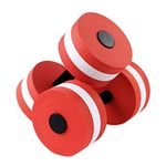 High-Density EVA-Foam Dumbbell Set, Water Weight, Soft Padded, Water Aerobics, Aqua-Therapy, Pool Fitness, Water Exercise, Aqua-Fitness Barbells for Men Women Kids Weight Loss Water Sports Red