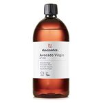 Naissance Virgin Avocado Oil (No. 231) - 900ml - Natural, Vegan - Moisturiser for Skin, Face, Nails, Body, Hair, Growth, Nails, Soap Making, Massage