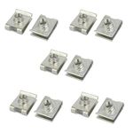 Sourcingmap Fit M6 Screw Manganese Steel U Clip Nut Silver Tone 19mm x 14mm 10pcs