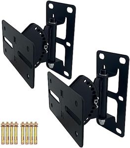 Howonder MY-22 Heavy Duty Speaker Wall Mounts ,Hold up to 100lbs, Speaker Wall Mount Bracket Design for Large Speakers or Column Speakers (2 Packs Black)