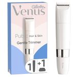 Venus Pubic Hair & Skin Gentle Trimmer, Women's Electric Razor, Bikini Line Trimmer for Pubic Hair and Skin, 1 Pack (Count of 1)