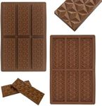 2 Pack Break Apart Deep Silicone Chocolate Bar Molds, Large Chocolate Molds Candy Bar Molds, Silicone Molds for Candle Soap Wax Melts