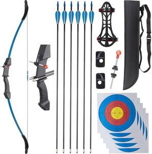 GQT Compound Bow and Arrow Set, Left/Right Hand Bow Kit, Beginner Archery Gift with 6 Arrows, 5 Target Face, Perfect for Outdoor Backyard Activities