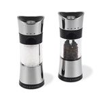 Cole & Mason Horsham Chrome Salt and Pepper Mills, Adjustable Grind Precision+ Mechanism, Inverta, Chrome/Acrylic, 154 mm, Gift Set, Includes 2 x Salt and Pepper Grinders