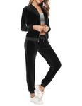 Women's Velour Tracksuit Set 2 Piece Loungewear Joggers Set Ladies Velour Sportwear Set Long Sleeve Tracksuit Loungewear Set