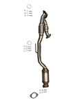 TED Direct-Fit Catalytic Converter Fits: 2009-2014 Nissan Murano 3.5L Y-Pipe