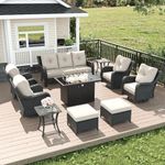 LayinSun 10 Piece Wicker Outdoor Fu