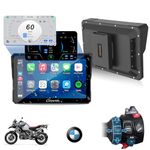 CARPURIDE W702BS PRO for BMW Motorcycle CarPlay & Android Auto Dual Bluetooth, 7" Waterproof GPS Navigation Screen, Data Reading,Native Wonder, TPMS, Light Sensor, Music Sharing, Intercom, 16-Pin
