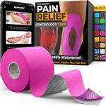 Kinesiology Tape-Incredible Support for Athletic Sports and Recovery+Free Taping Guide-Uncut 2 inch 16.4 feet Roll (Wild Pink + Free Taping Guide, Pack of 1)