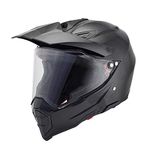 Woljay Dual Sport Off Road Motorcycle helmet Dirt Bike ATV D.O.T certified (S, Black)