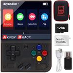 Handheld Game Console for Miyoo Mini Plus with Storage Case, 3.5 inch Retro Video Portable Rechargeable Open Source Game Console Emulato, Built in 64G TF Card & 10000+ Games. Support WiFi