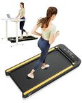 TIMETOOK Under Desk Treadmill, 2.25HP Walking Treadmill with 265lb Weight Capacity, Portable Walking Pad Design, Desk Treadmill for Home Office with IR Remote Control
