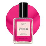 Manucurist Green™ Pétula - Deep Pink Nail Polish Quick Dry - Natural Classic Nail Varnish 9-Free - Vegan and Plant-Based - Manicure & Nails Care - 15 ml