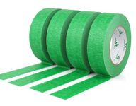 BOMEI PACK Green Masking Tape 36mm x 55yds, 4rolls Painters Tape Green for General Painting