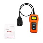 Generic U480 OBD2 OBDII EOBD CAN-Bus Auto Scanner Engine Code Reader Diagnostic Tool, Orange and Black