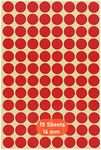 Round Dot Stickers,16mm Self Adhesive Dots 15 Pack Coloured Circle Labels Color Coding Labels for Marking Calendars DVDs School Books Art Crafts 1440 Dots Red