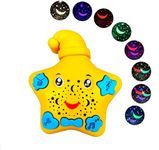 BabyGo 3D Star Musical Projector Sleeping Toy for Kids with Lights and Melodious Sounds for New Born Babies | Baby Sleeping Night Toy| (Yellow)