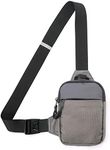 DONGKER Shoulder Backpack,Sling Chest Crossbody Bag Waterproof for Men & Women Hiking Travel Outdoor Sports (8.3"x6.1" Grey, L)