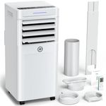 7000 BTU Air Conditioning Unit, Portable Air Conditioner, 4-In-1 Powerful Mobile Conditioners,Dehumidifier,Cooling Fan with Remote Control,24 Hour Timer & Window Venting Kit for Rooms Up to 216sq.ft