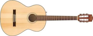 Fender CN-60S Nylon Acoustic Guitar, Walnut Fingerboard, Natural, Comes with Free Virtual Lessons