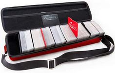 Quiver Time 's Red Card Case, Perfect for MTG Deck, Premium Storage Box, for Trading Cards, and Playing Card Storage, Ideal for Carrying Magic The Gathering and Game TCG Enthusiasts Recommended