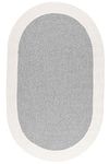 nuLOOM Indoor/Outdoor Braided Solid Border Delaine Area Rug, Oval 5x8, Grey