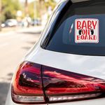 CVANU Reflective Baby on Board Kid's Safety Self-Adhesive Sticker for Car 2pcs Size(6inchX6inch)_c4