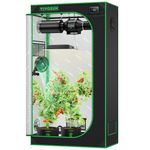 VIVOSUN S326 36"x20"x63" Grow Tent, High Reflective Mylar with Observation Window and Floor Tray for Hydroponics Indoor Plant for VS1000/VS2000