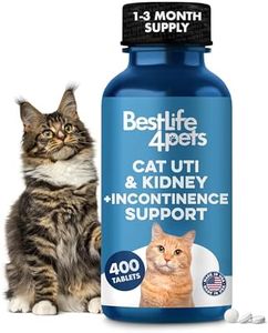 Cat UTI Remedy & Kidney Support for Cats- Natural Urinary Tract Infection and Cat Bladder Crystals Treatment Helps Flush Out Kidney Stones, Clears Infection, & Improves Kidney Health - 400 Tiny Pills