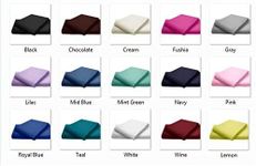 Dulce Lino Easycare & Long Lasting Pollycotton Flat Sheet (Grey/Silver, Single)