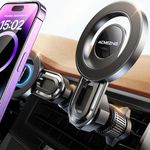 ACMEZING Strong Magnetic for MagSafe Car Phone Mount Holder with Metal Hook [Never Blocking Vent & 360° Adjustable] Super Stable Cell Phone Holder Car for iPhone Android Smartphone & All Car Model