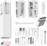 DAPOWER 32-in-1 Keyboard Cleaning Kit for MacBook Laptop Computer, Earbud Cleaner Kit for Airpod Earphones Hearing Aid, Multi-Function PC Electronic Cleaner Kit for iPhone Cell Phone Camera (White)