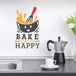 Decor Villa PVC Vinyl Bake Someone Happy 3D Decoration Kitchen Wall Sticker Decor for Kitchen Wall, Size: 58 Cm X 35 Cm, Multicolour