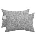 Prime Leader Recliner Head Pillow Lounge Chair Pillows with Insert Abstract Black Grey White Lines Texture Lumbar Pillow with Adjustable Strap Outdoor Waterproof Patio Pillows for Beach Pool, 2 PCS