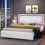 Jocisland Full Bed Frame with LED L