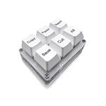 BTXETUEL Copy Paste Search Save Cut All 6-Key Keyboard One Handed OSU Keypad Programmable Mechanical Shortcut Macro Keyboard for Working and Gaming (White)