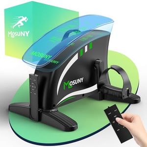 Pedaltrainer, MOSUNY 2026 2 in 1 Pedaltrainer für Zuhause mit Widerstand + Geschwindigkeit, Leise & großem LCD-Display + Anti-Rutsch-Matte, Arm und Beintrainer für Senioren Heimtrainer Senioren