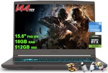 MSI Thin 15 Gaming Laptop 15.6" FHD IPS 144Hz Intel 8-core i5-12450H (Beats i7-11800H) 16GB RAM 512GB SSD GeForce RTX 3050 Backlit USB-C Win11 w/ICP Accessory